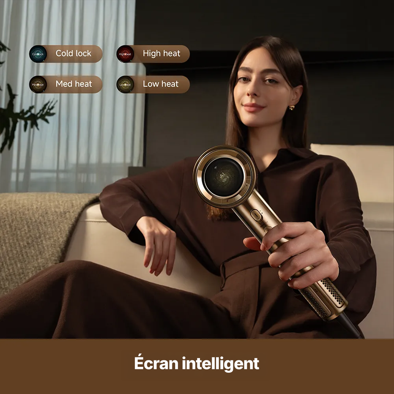 Écran intelligent du Dreame Pilot Smart AI affichant les modes de chaleur