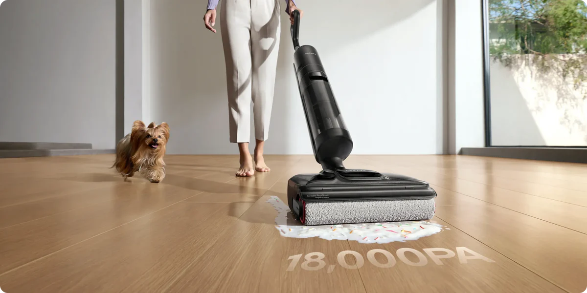 Aspiration exceptionnelle de 18 000 Pa pour un nettoyage sec et humide